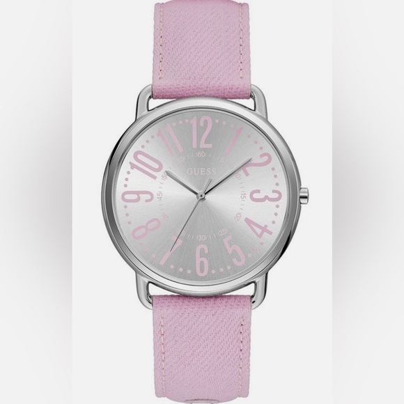 New Guess Ladies Dress Canvas Leather Watch - W1068l8